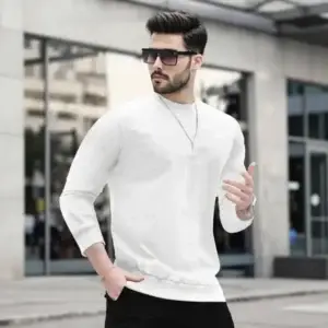 HIGHLANDER Men Slim Fit Solid Mandarin Collar Casual Shirt